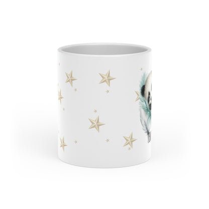 Personalized Heart Mug - Panda Coffee Mug with Name - Cute 11oz Cup for Coffee and Tea - Custom Gift for Animal Lovers, Couples, Kids